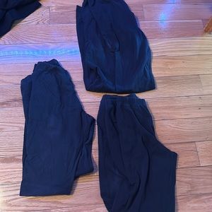 3 abercrombie kids black pants size 13/14